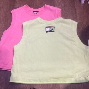 Crop tops from Nike. They both have the same design.